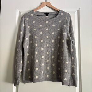 Talbots Gray Polka Dot Sweater